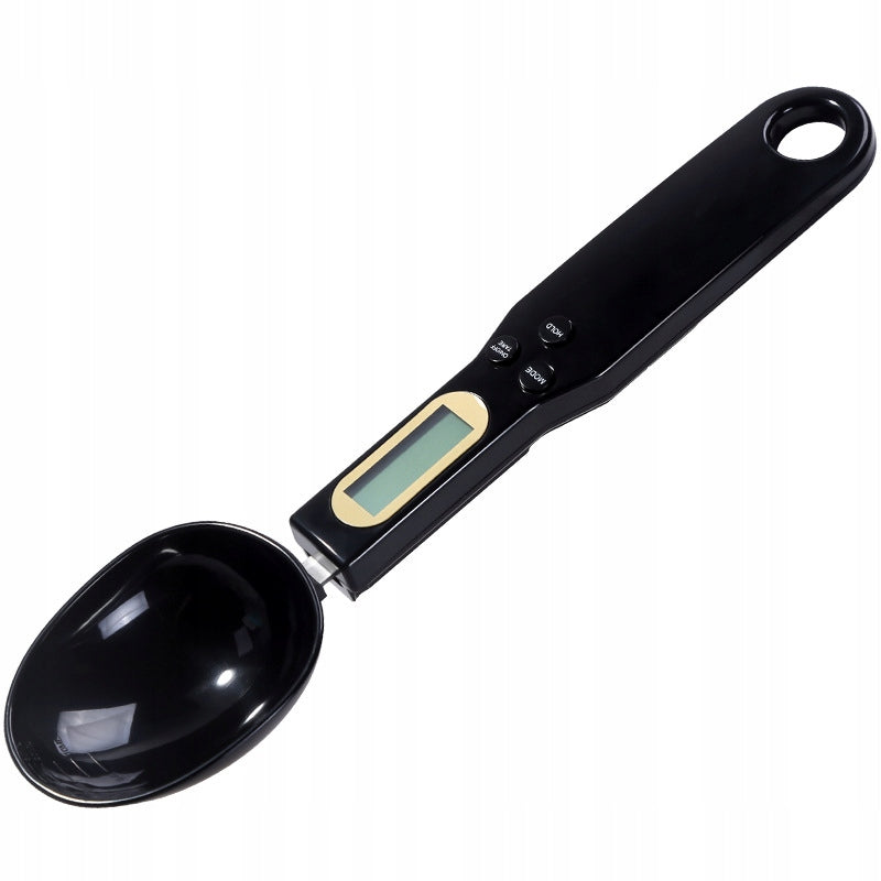 KITCHEN SCALE ELECTRONIC SPOON WITH MEASURING CUP LCD 500G BLACK MONTESSA Model CZARNY