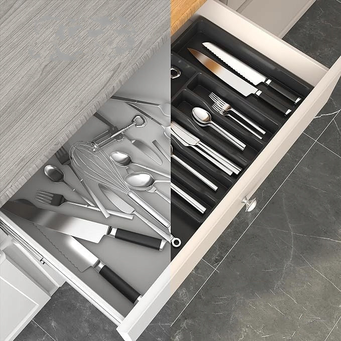 KITCHEN UTENSIL ORGANIZER KNIVES CUTLERY KITCHEN DRAWER INSERT Packaging status original
