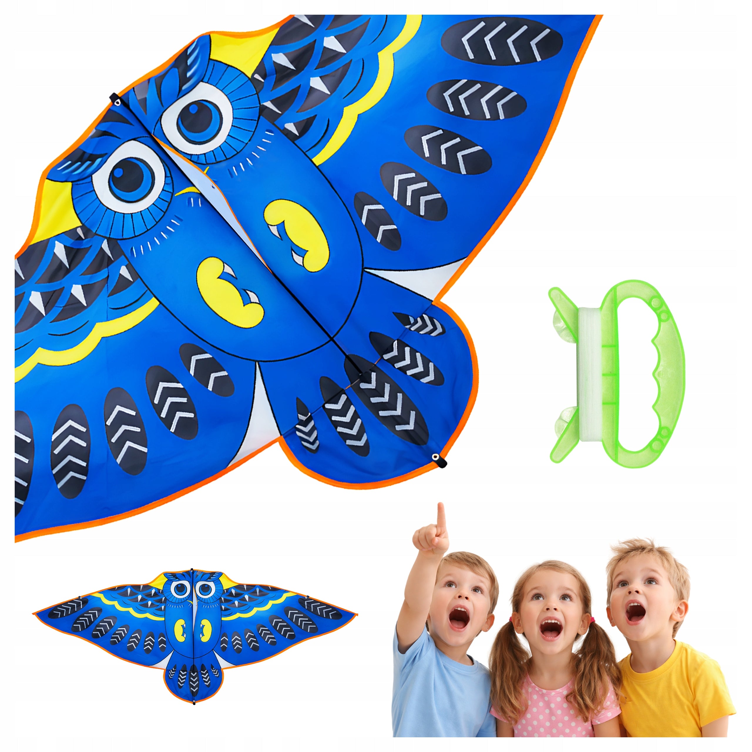 KITE BIRD huge BLUE OWL sky adventure 140 cm