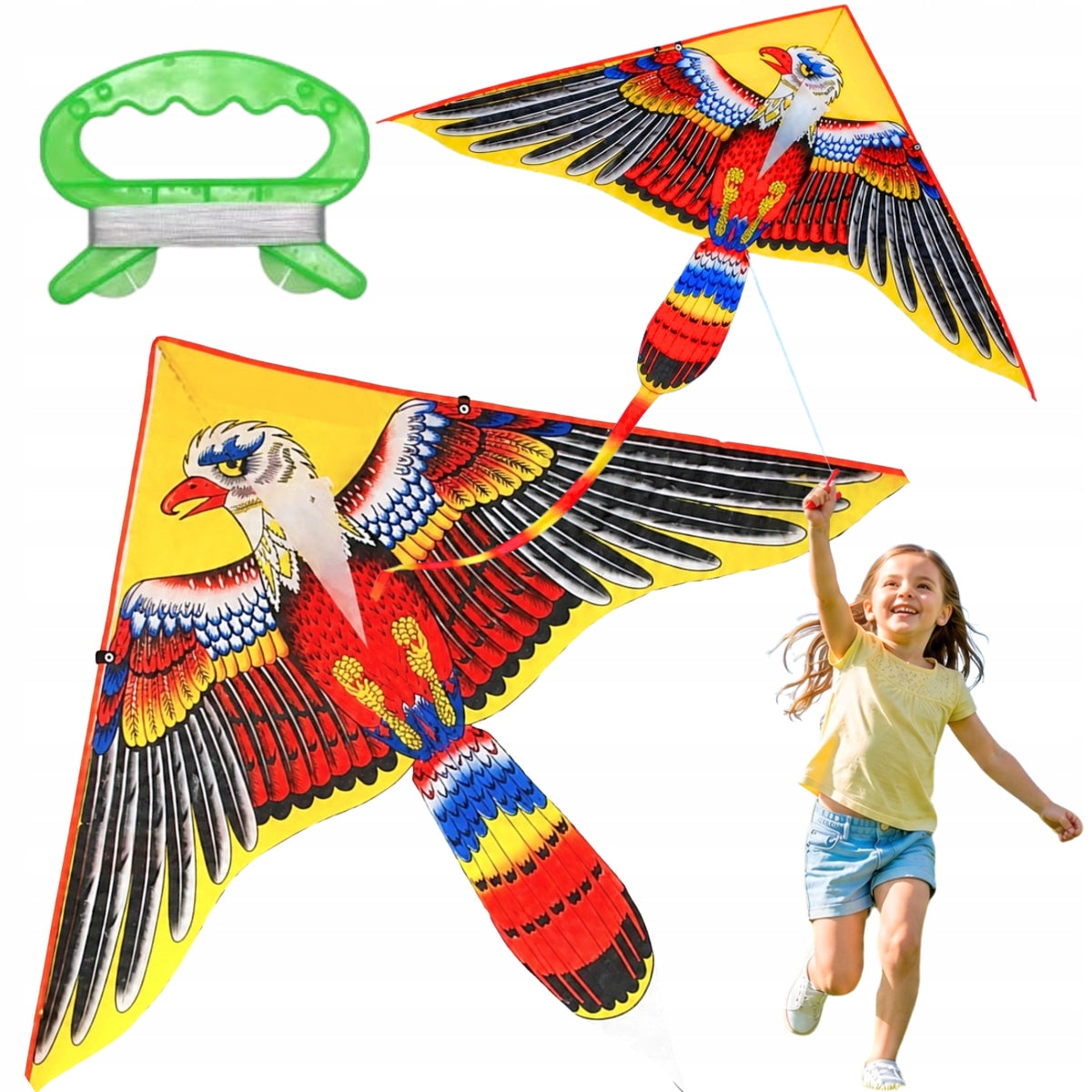 KITE LARGE STRONG COLORFUL FOR CHILDREN EAGLE 120CM