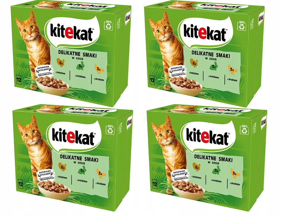 KITEKAT DELICATE FLAVORS 48x 85g cat sachets