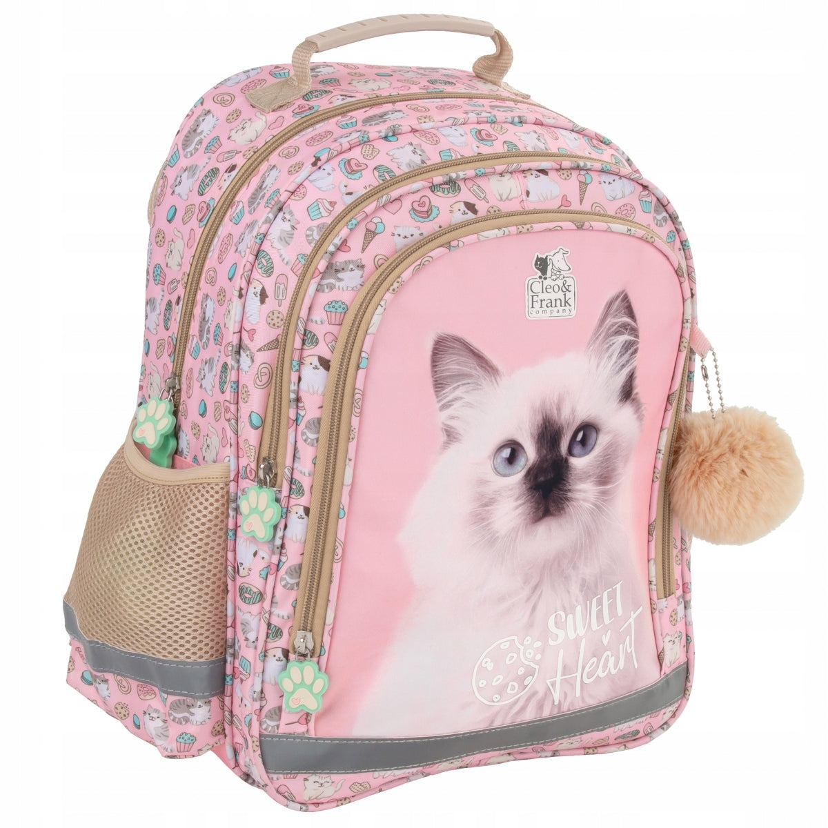 KITTEN BACKPACK WITH KITTENS FOR SCHOOLGIRLS GIRLS UP TO 1ST GRADE SATCHEL