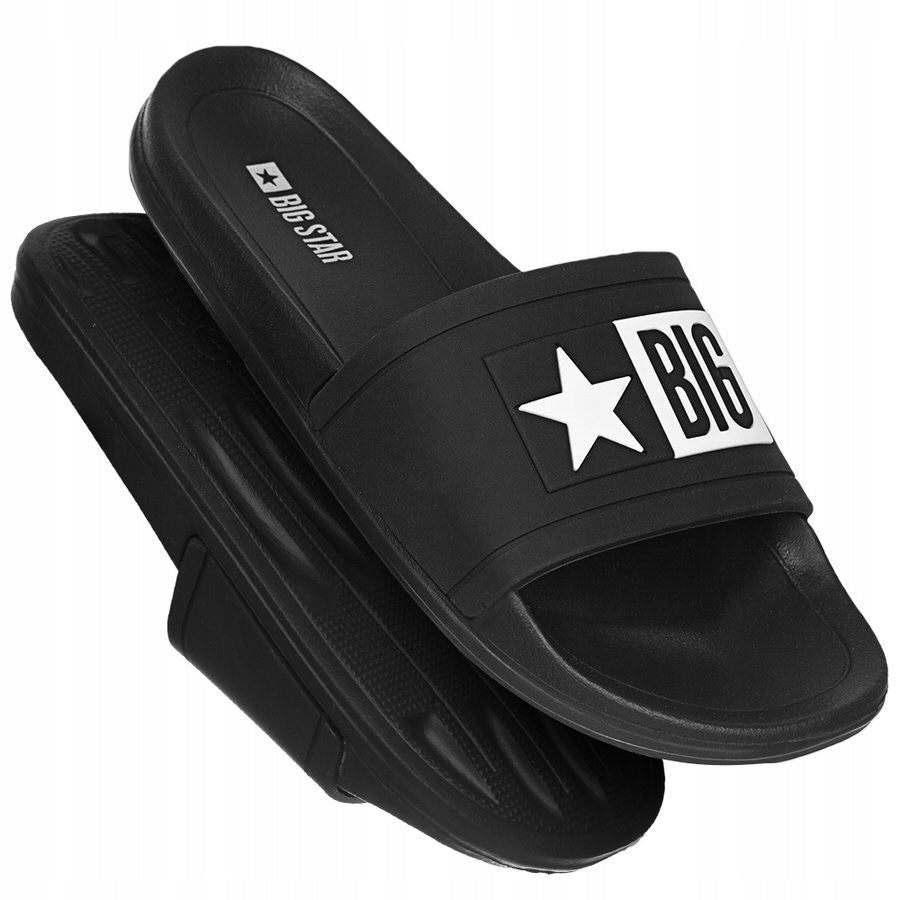 Strandpantoffeln für Herren Big Star M DD174699, schwarz 