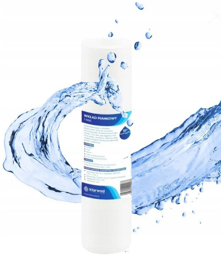 KLARWOD FILTER CARTRIDGE 5 MICRON FOAM WATER FILTER 10"
