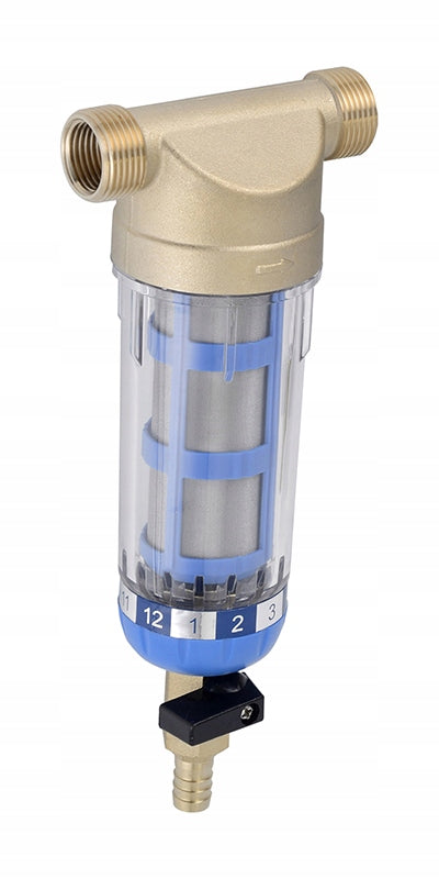 KLARWOD SELF-CLEANING 3/4" x 1" WATER PREFILTER BRASS SETTLEMENT