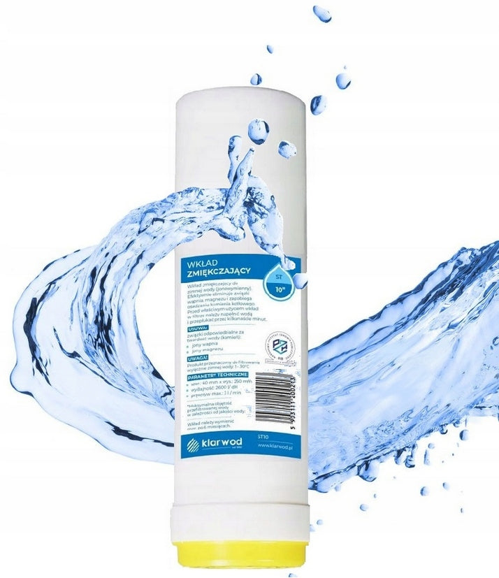 KLARWOD SOFTENER CARTRIDGE ST FILTER TREATMENT ION EXCHANGE RESIN 10"