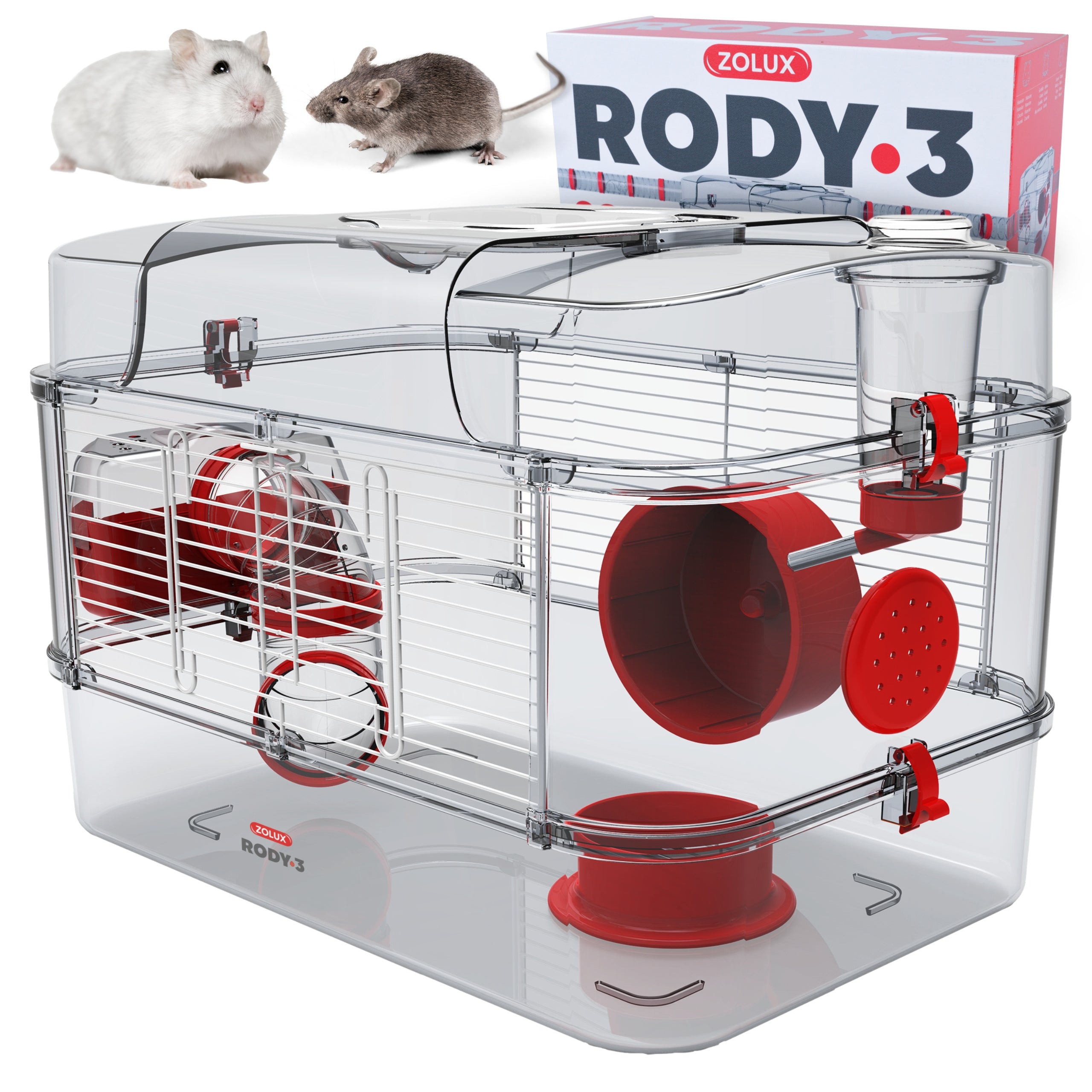 Zolux Käfig RODY3 SOLO rot 