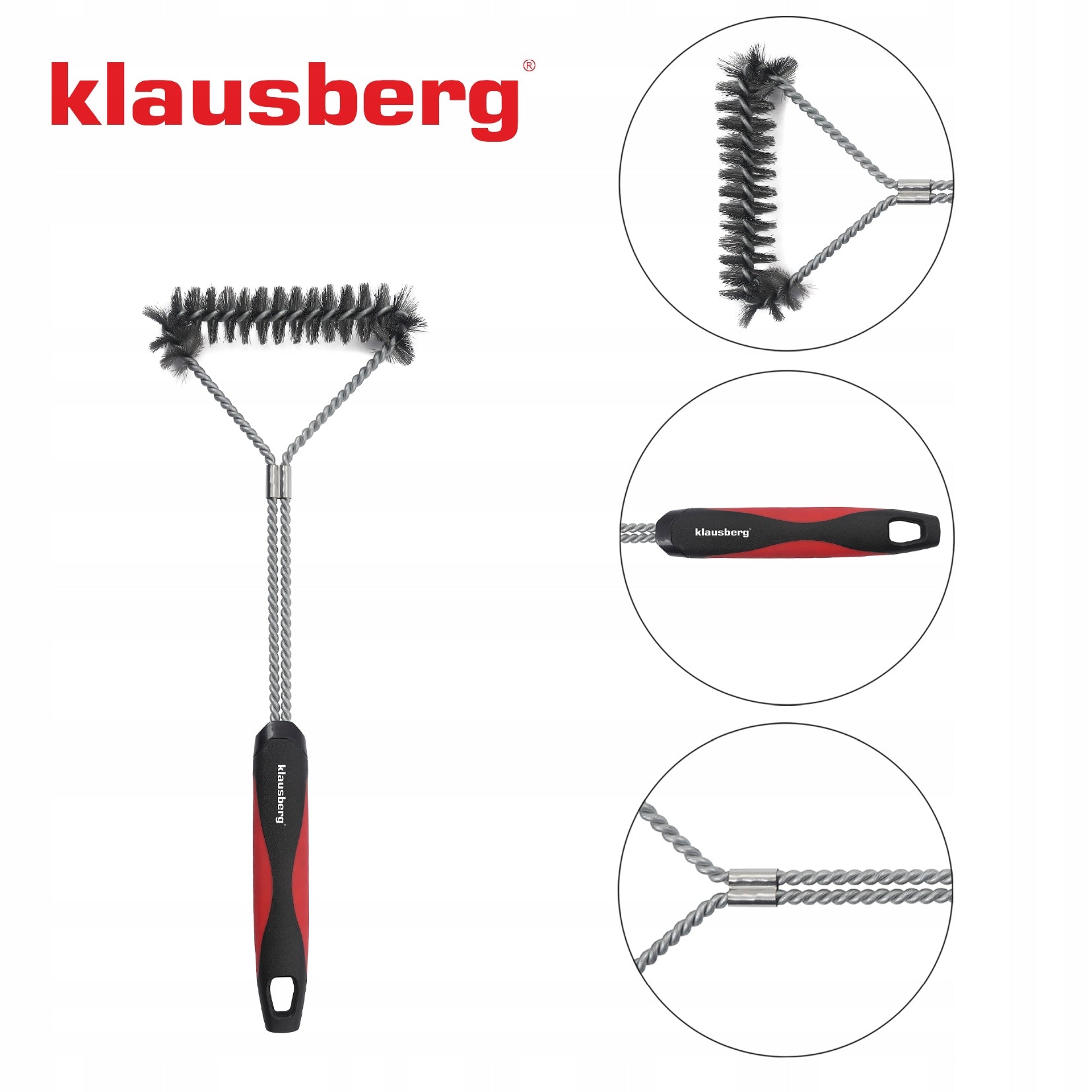 KLAUSBERG KB-7898 Grill Cleaning Brush Stainless Steel Strong Large Manufacturer code KB-7898