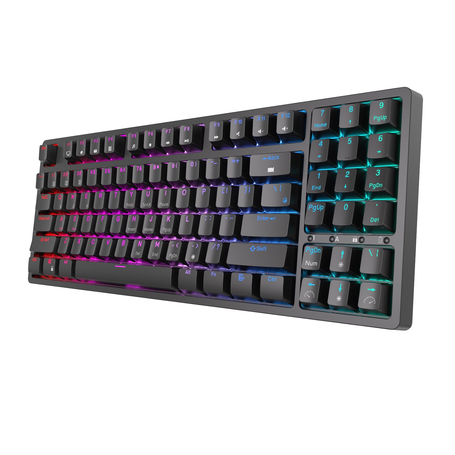 Mechanische Tastatur Royal Kludge RK92 RGB, roter Schalter (schwarz) 