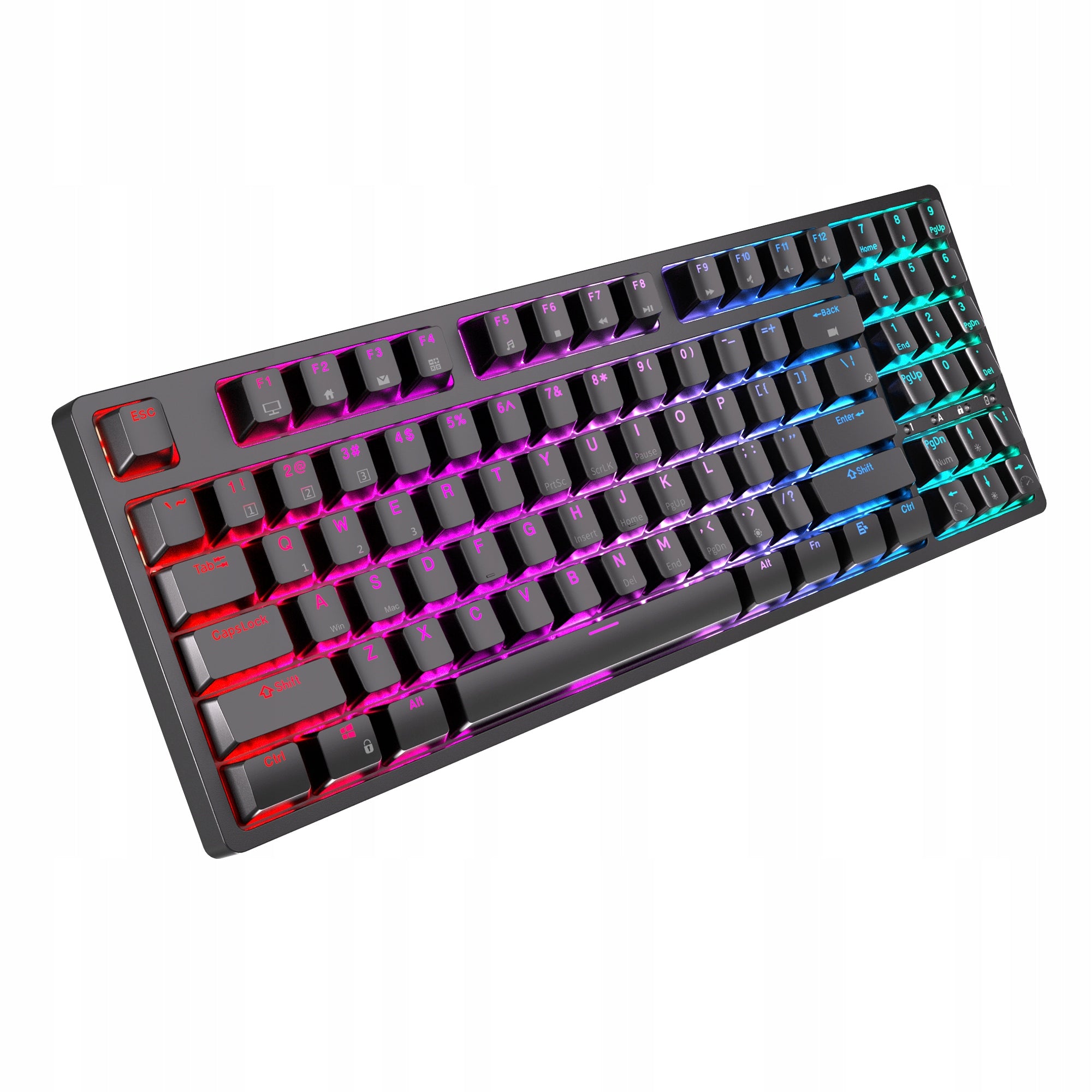 Mechanische Tastatur Royal Kludge RK92 RGB, roter Schalter (schwarz) 