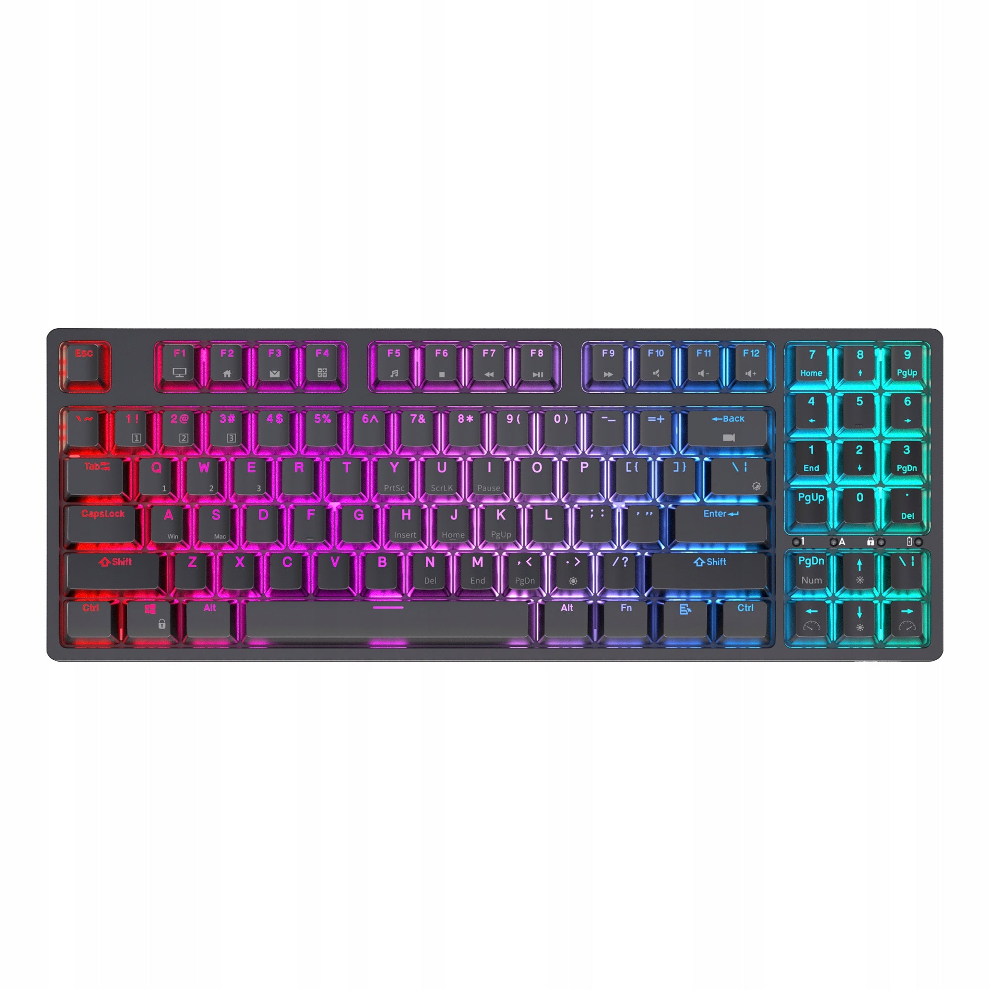 Mechanische Tastatur Royal Kludge RK92 RGB, roter Schalter (schwarz) 