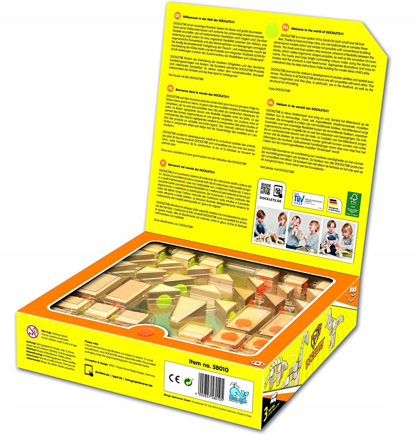 3D-Holzbausteine, Dinosaurier-Set, ab 3 Jahren 