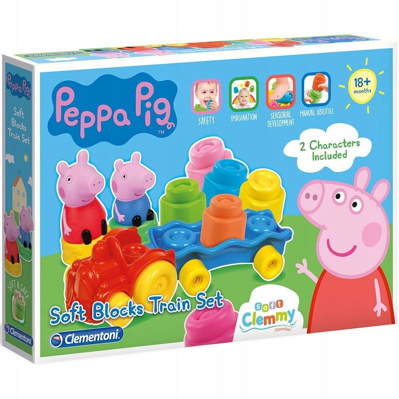 Traukinukas su kaladėlėmis Clementoni Clemmy Peppa Pig, 14 vnt.