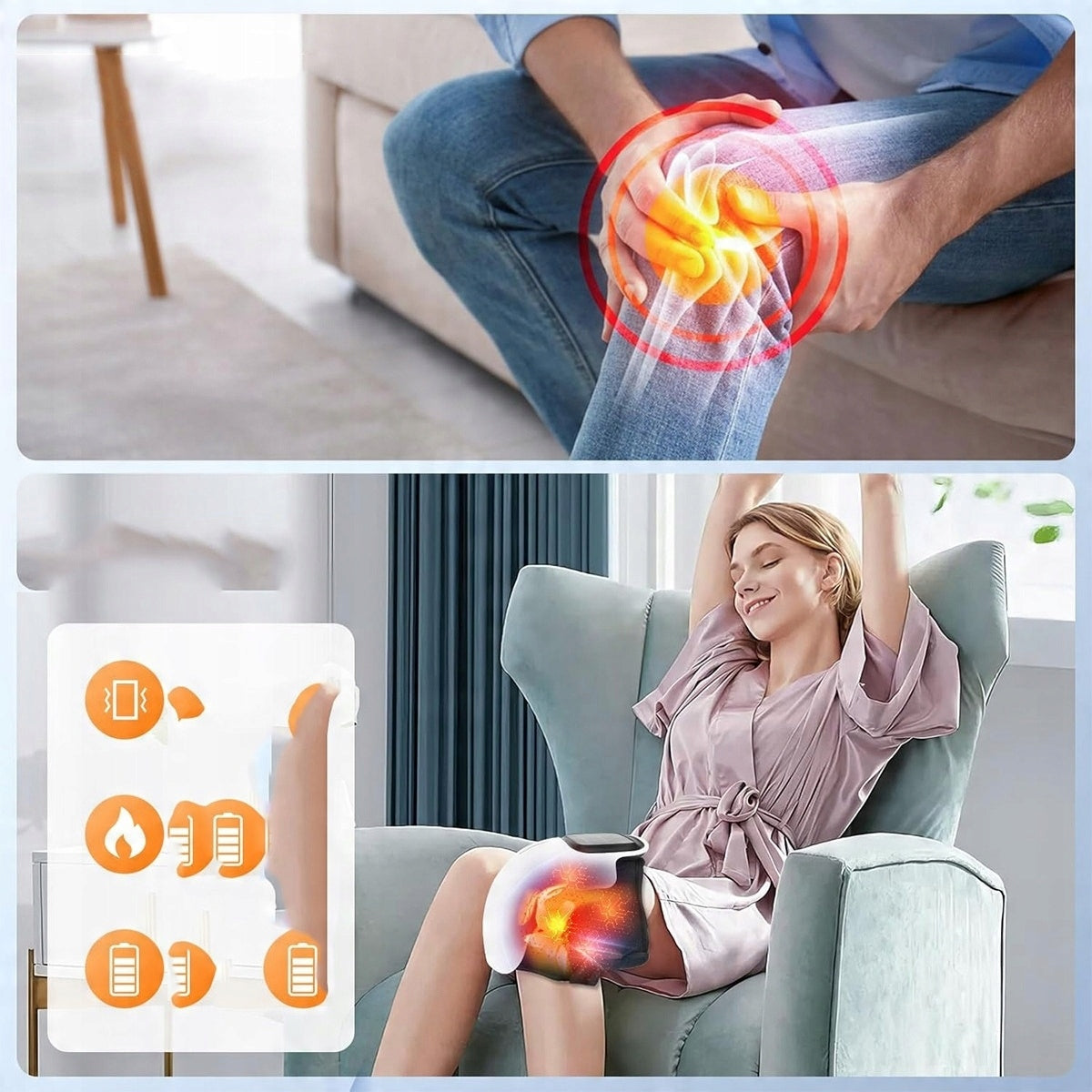 KNEE MASSAGER ELBOW SHOULDER KNEE HEATING WIRELESS Packaging status original
