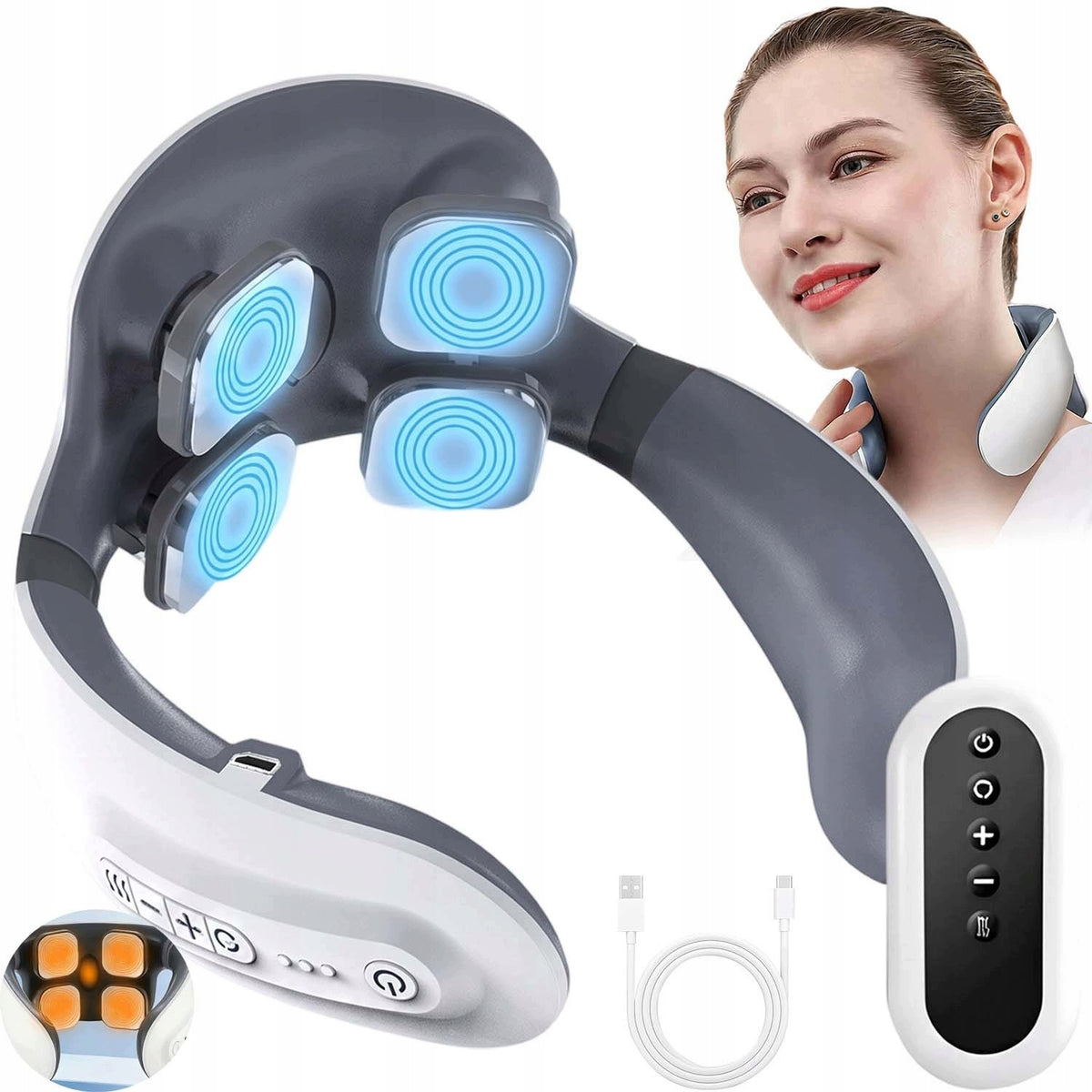 KNEE MASSAGER ELECTROSTIMULATOR 6 MODES WIRELESS LIGHT SHOULDER