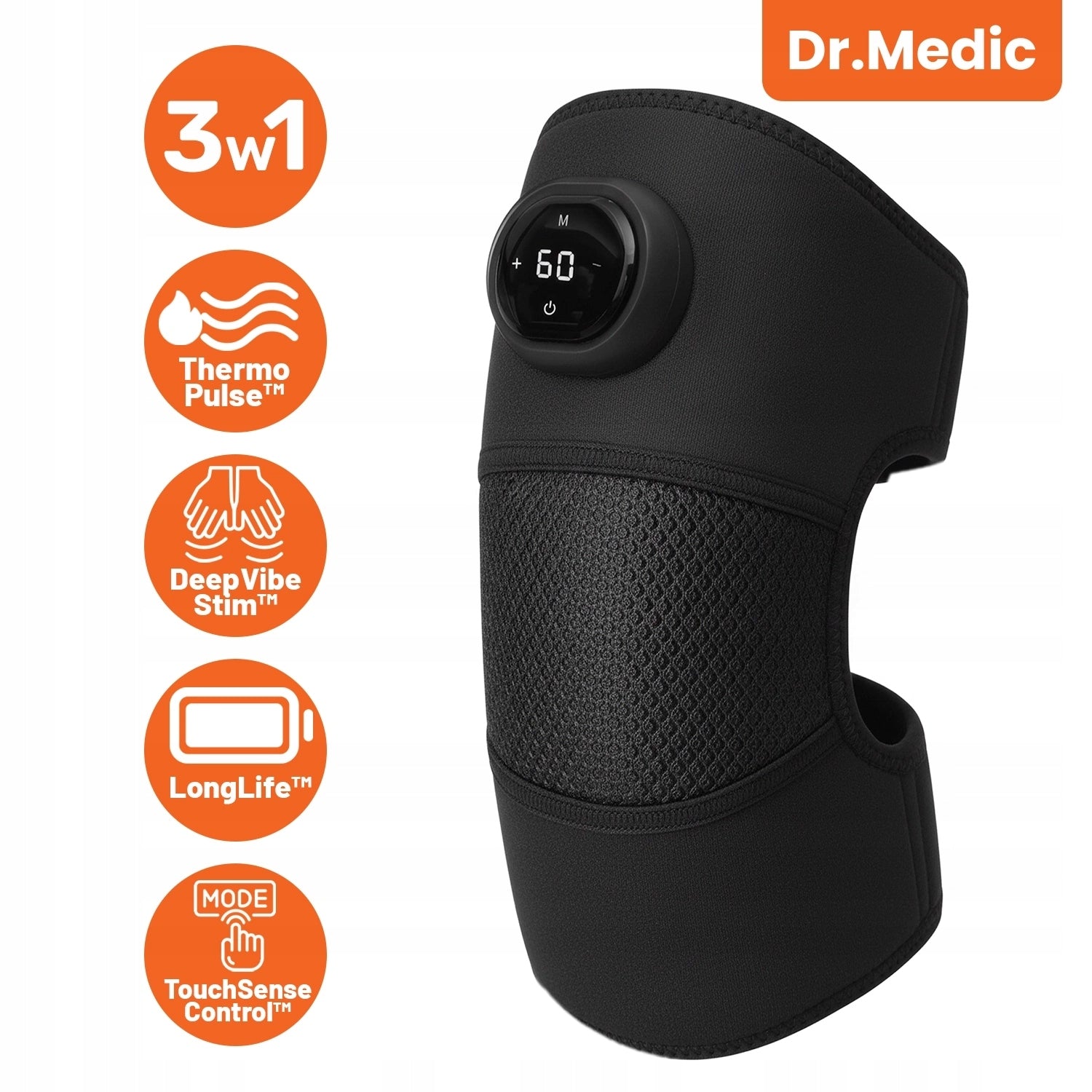 KNEE MASSAGER WIRELESS KNEE BAND ADJUSTABLE HEATING ELBOW SHOULDER Medical device no