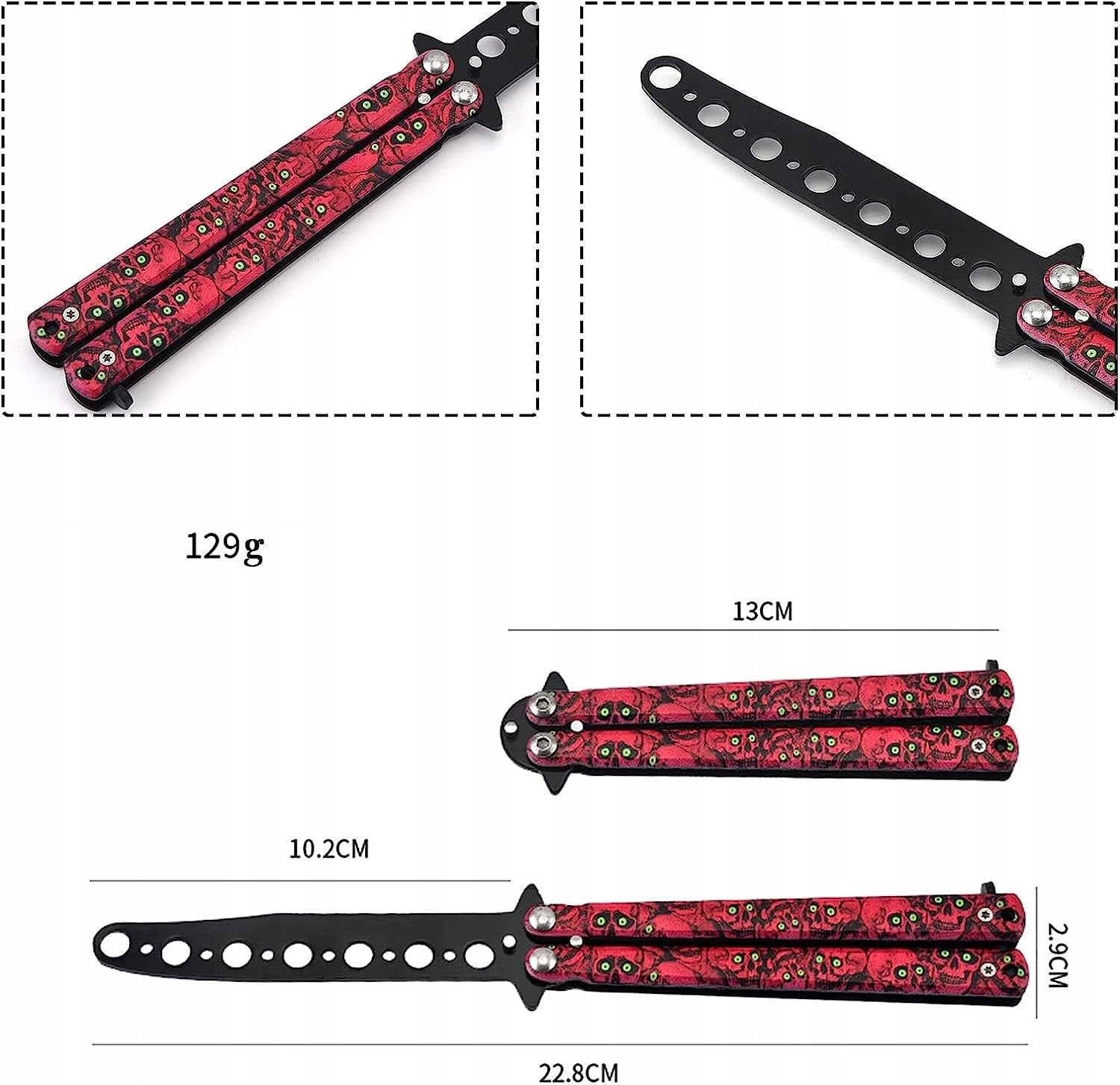 KNIFE BUTTERFLY TRAINING KNIFE BLUNT BUTTERFLY GREEN FOR TRAINING EXERCISES Brand Korbi
