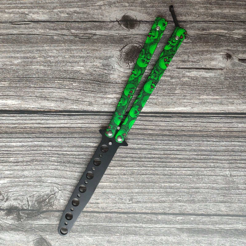 KNIFE BUTTERFLY TRAINING KNIFE BLUNT BUTTERFLY GREEN FOR TRAINING EXERCISES Manufacturer code 5904569278649