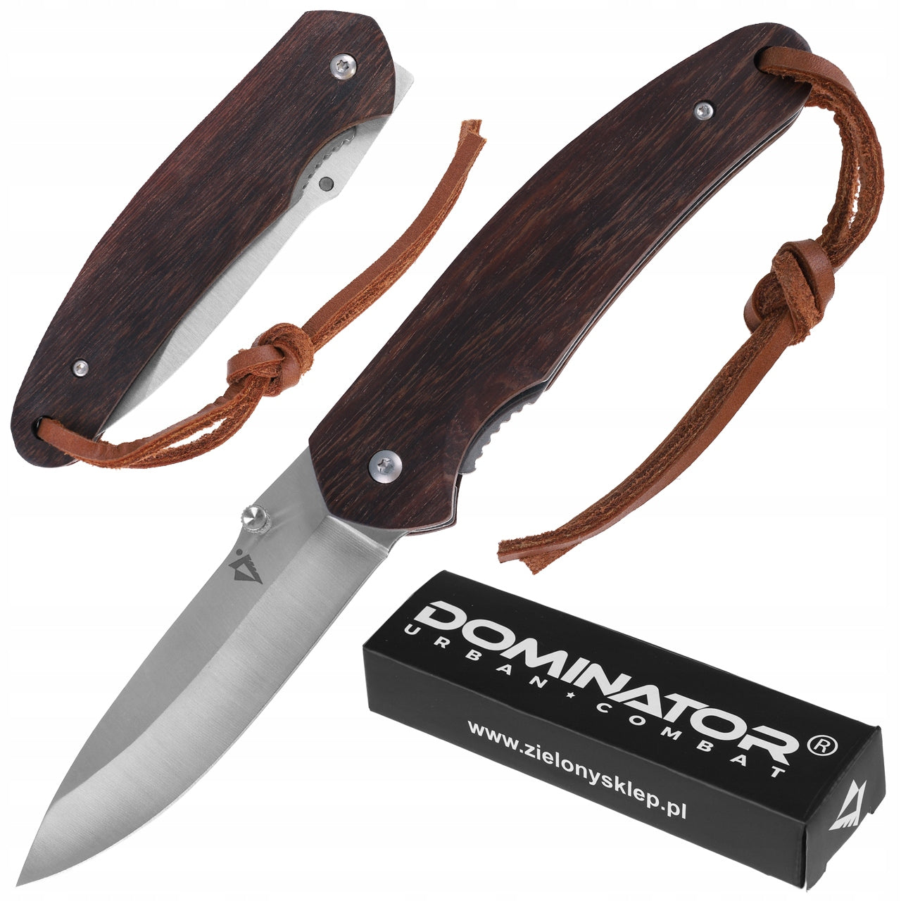 KNIFE FOLDING POCKET KNIFE FINKA DOMINATOR HUNTING TRAPPER WITH ROPE