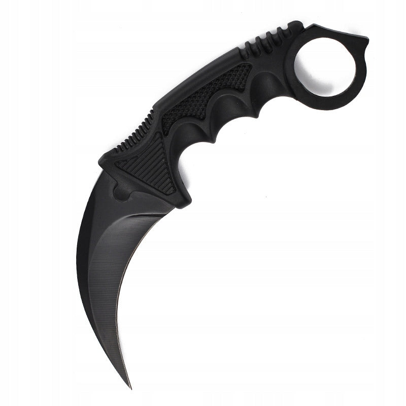 KNIFE KARAMBIT claw black with case and drawstring
