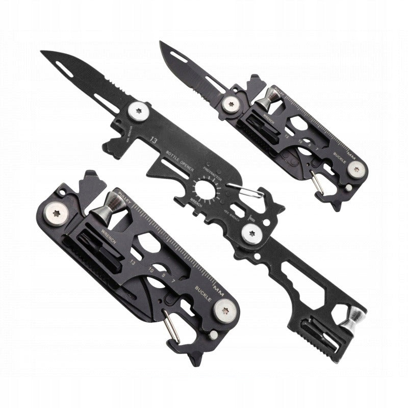 KNIFE MULTITOOL 25in1 MULTIFUNCTION TOOL POCKET KEYCHAIN CARD SOLID