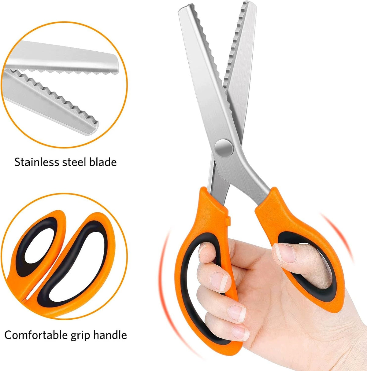 KNIFE PINKING SET OF 2 PIECES SERRATED ERGONOMIC ABS HANDLES Manufacturer code 5908040985323