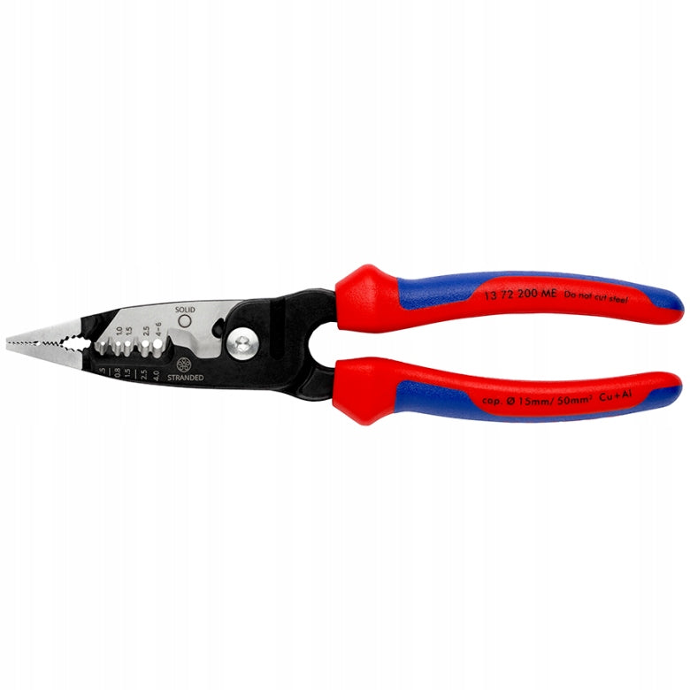 KNIPEX 13 72 200 ME 200mm pliers for stripping insulation and cutting wires Manufacturer code 13 72 200 ME