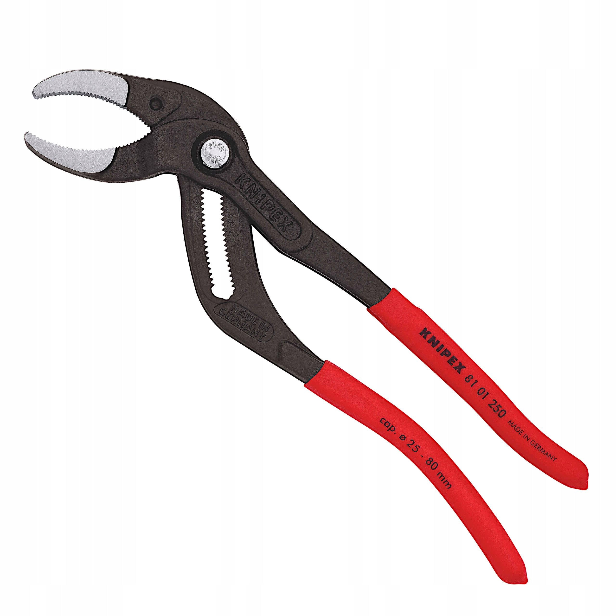 KNIPEX 81 01 250 Pliers for pipe siphons and fittings Ø 80 mm Packaging status original