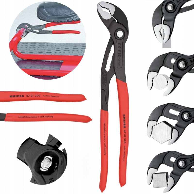 KNIPEX 87 01 300 Cobra Pipe Adjustable Pliers