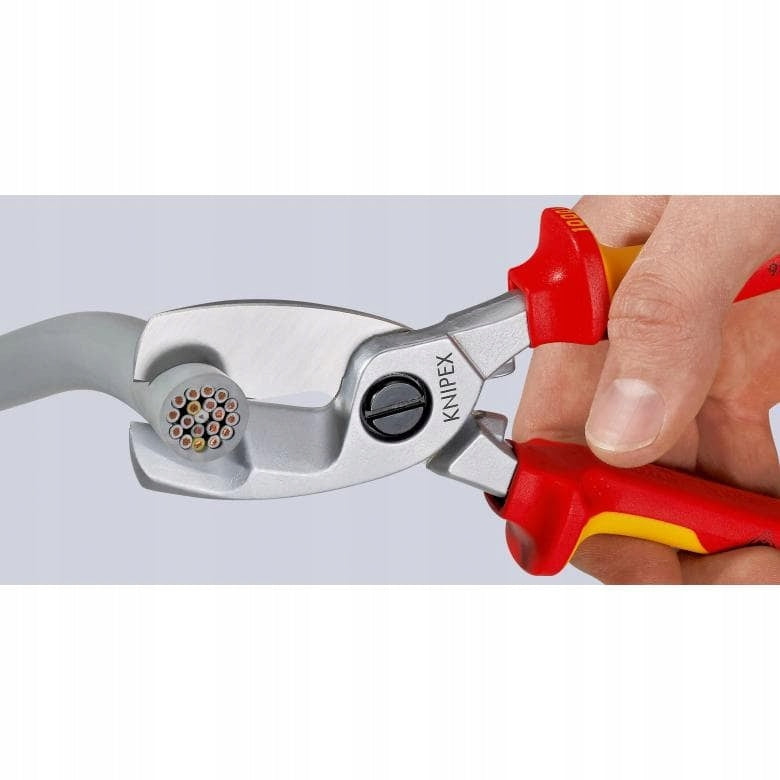 KNIPEX 95 16 200 Cu Al Double Blade Wire Cutting Shears, VDE Kind side cutting pliers