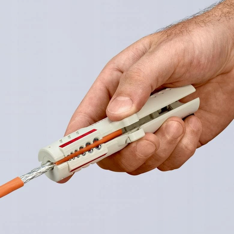 KNIPEX CABLE INSULATION STRIPPER TELEINF. 22 06 160 Product weight with unit packaging 0.05 kg