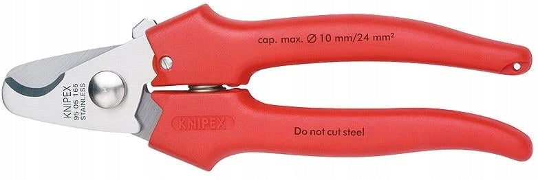 KNIPEX CABLE SHEARS 165MM 95 05 165 Product weight with unit packaging 0.107 kg