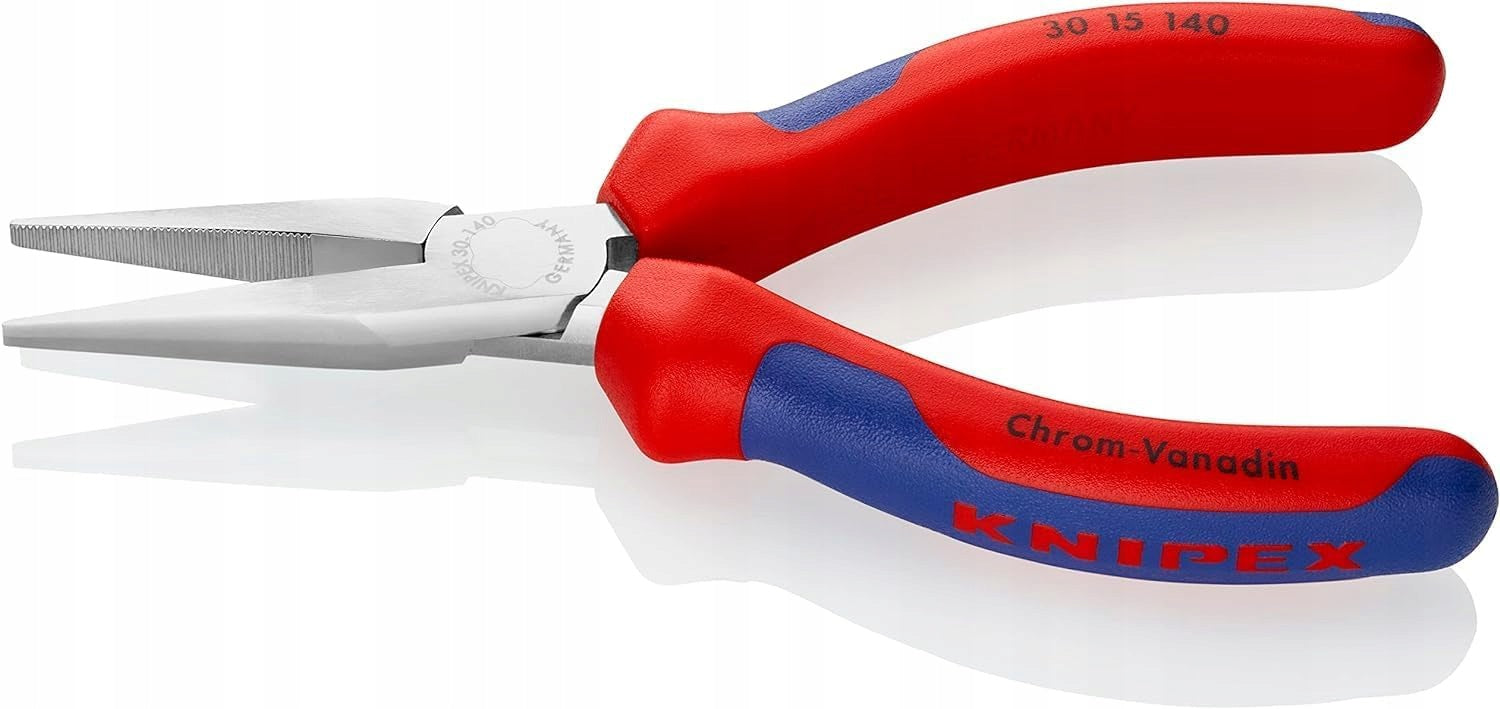 KNIPEX Chrome-plated elongated flat pliers with casings 30 15 140 Manufacturer code 30 15 140