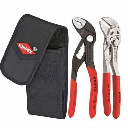 KNIPEX Set of mini pliers with belt case 00 20 72 V04 Product weight with unit packaging 0.264 kg