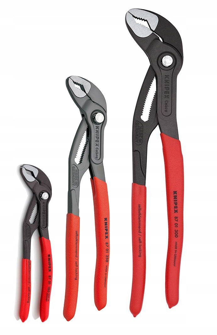 KNIPEX Set of pipe pliers Cobra 180, 250, 300 mm