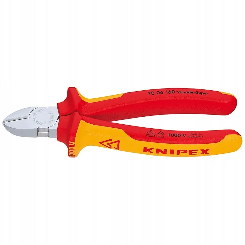 KNIPEX Side cutting pliers 180 mm VDE 1000V chrome 62 HRC 70 06 18 80