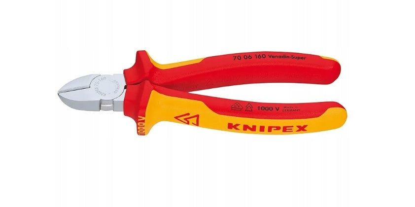 KNIPEX Side cutting pliers 180 mm VDE 1000V chrome 62 HRC 70 06 18 80