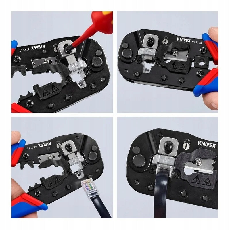 KNIPEX through crimping machine for RJ45 Western KNIPEX plugs Manufacturer code 97 51 13