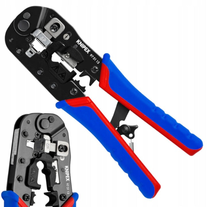 KNIPEX through crimping machine for RJ45 Western KNIPEX plugs