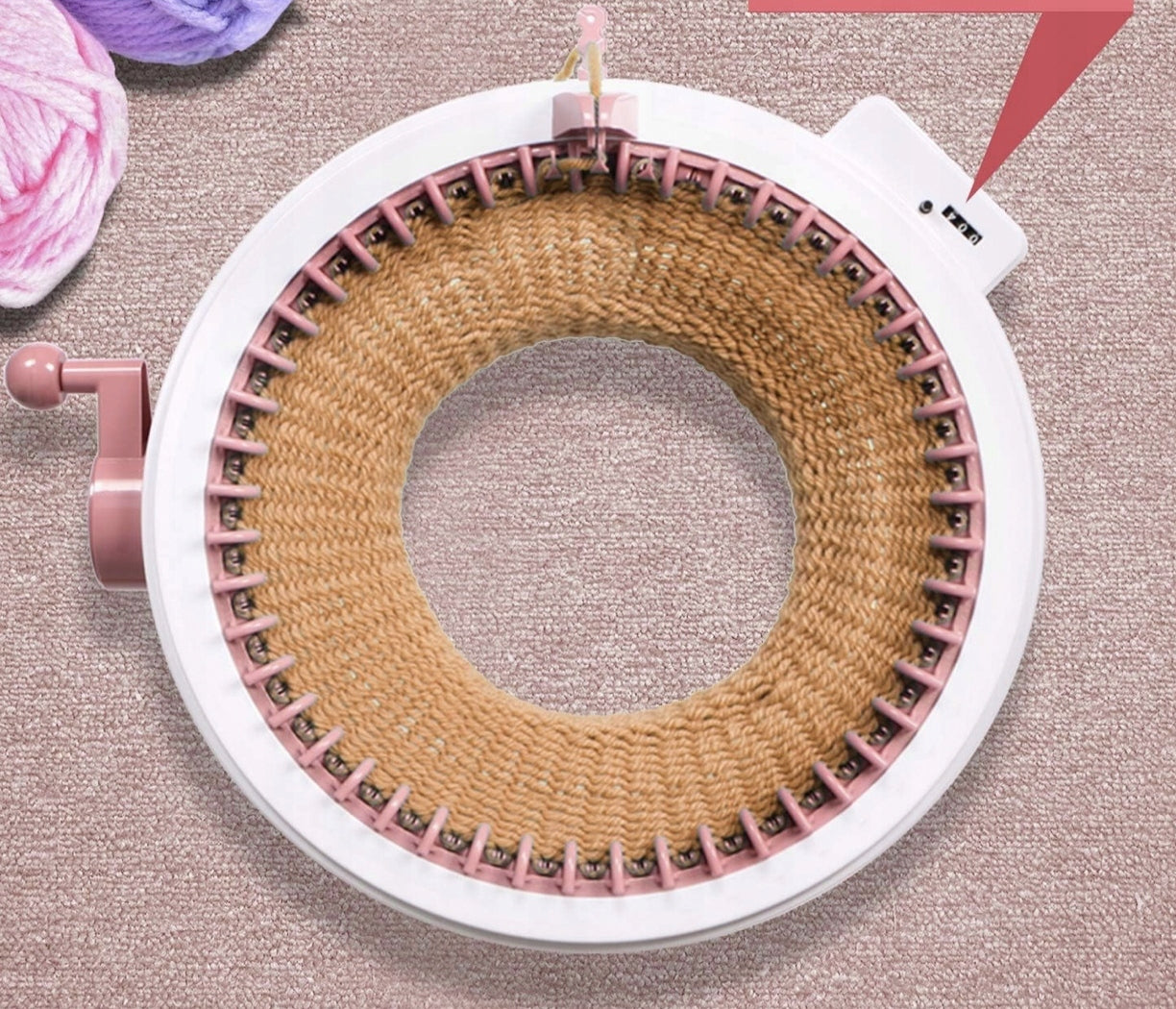 KNITTING MACHINE FOR KNITTING SPINDLE 48 NEEDLES SET DIY Product depth 37.5 cm