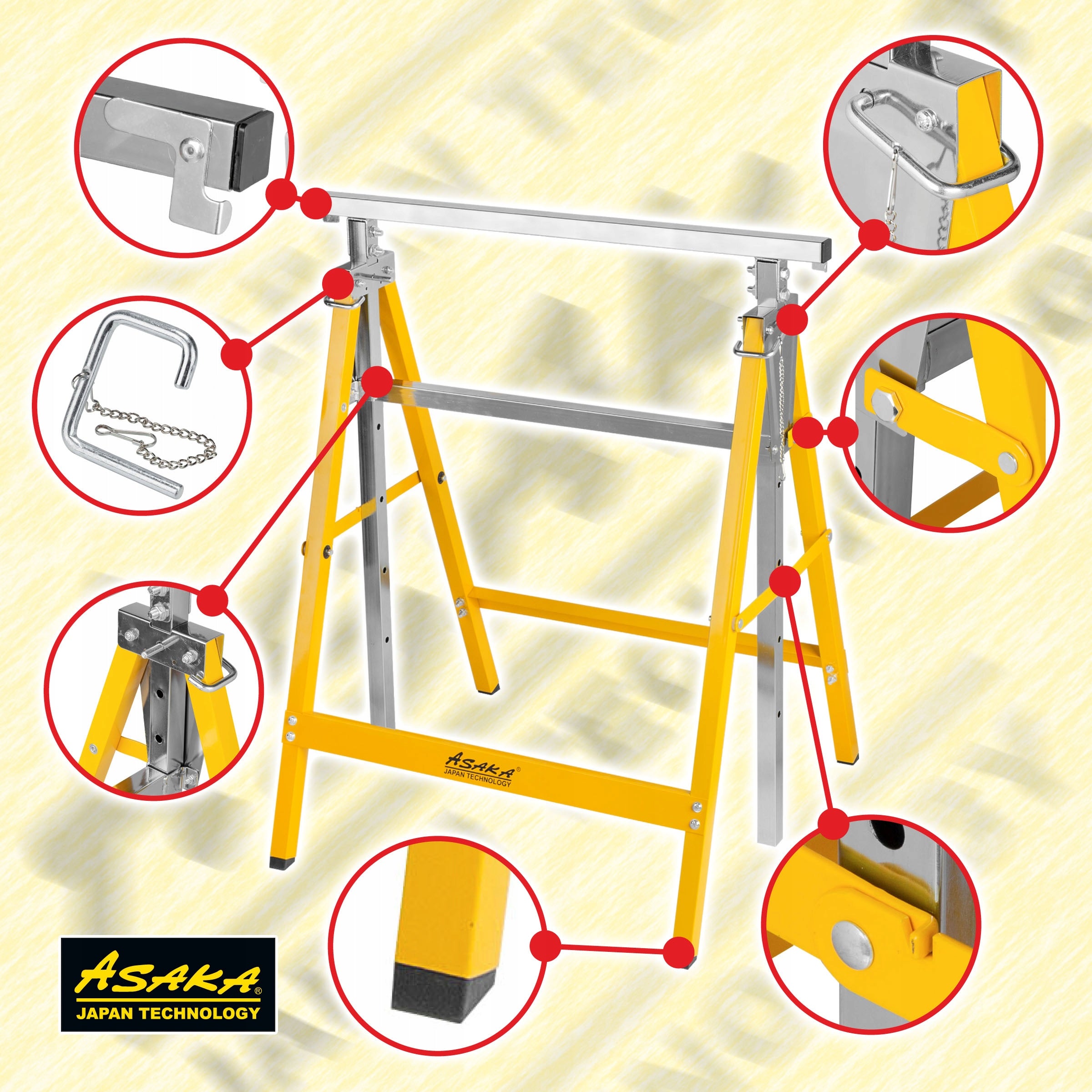 KOBYŁKA STAND KOBYŁKI STANDS WORKSHOP SUPPORT 2 PCS x 150KG 80-130cm Manufacturer code kobyłki stojaki 2 sztuki wysokość 80-130cm