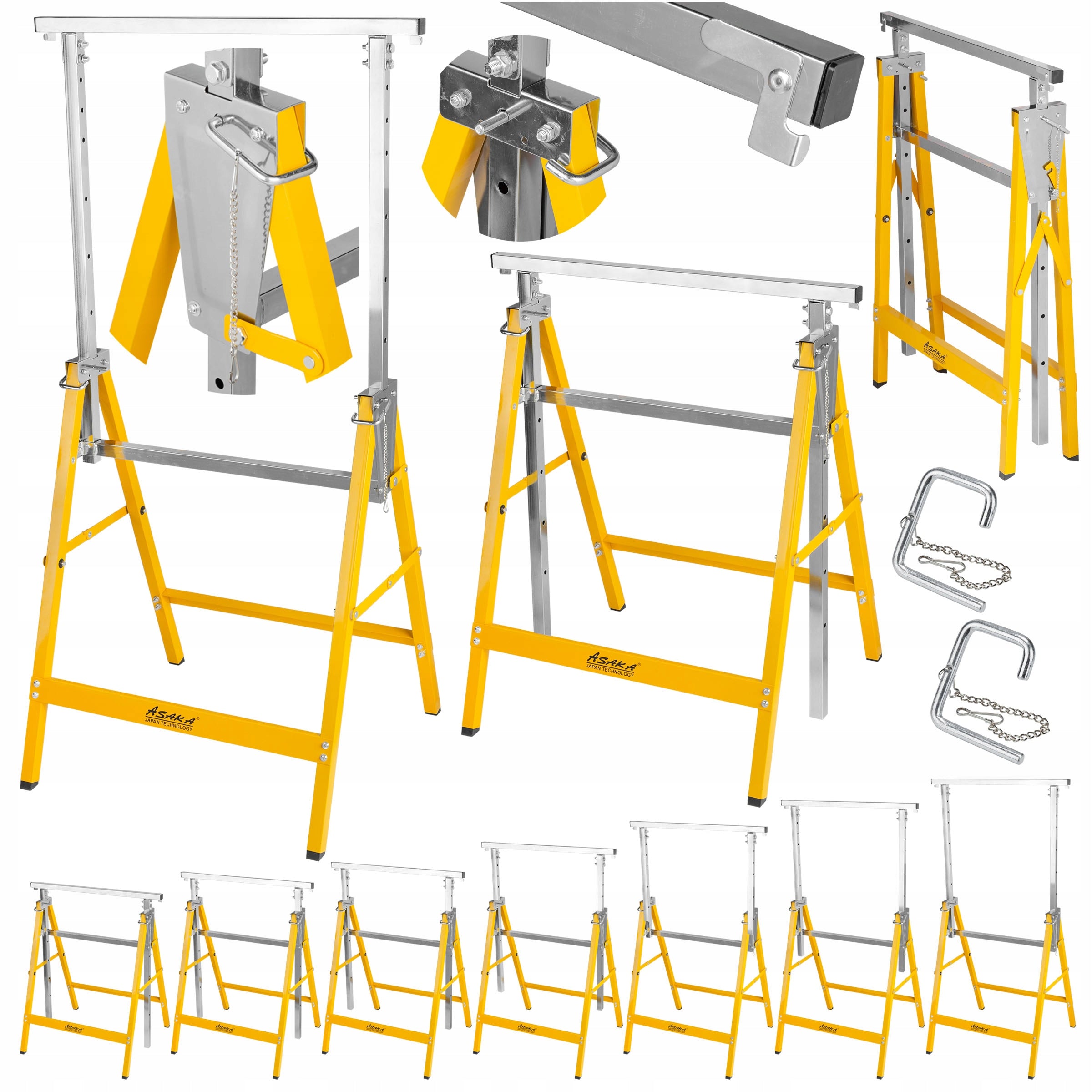 KOBYŁKA STAND KOBYŁKI STANDS WORKSHOP SUPPORT 2 PCS x 150KG 80-130cm