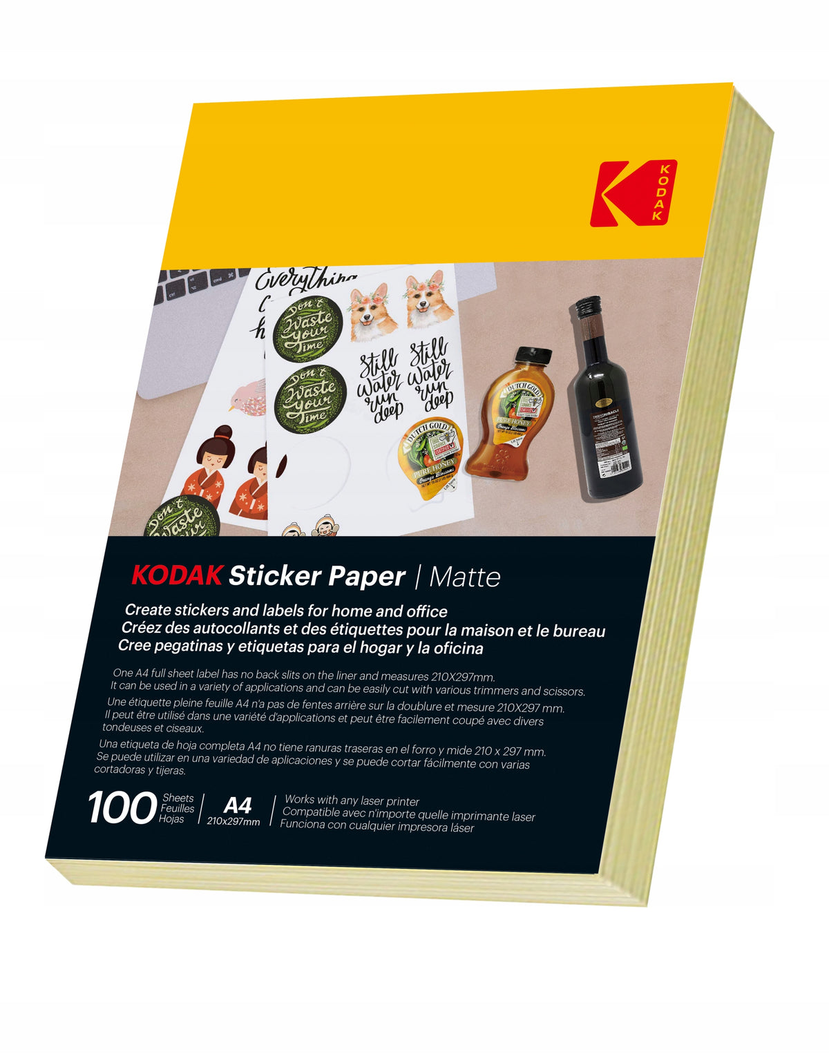 KODAK LABELS SELF ADHESIVE PAPER A4 MAT 100 pcs
