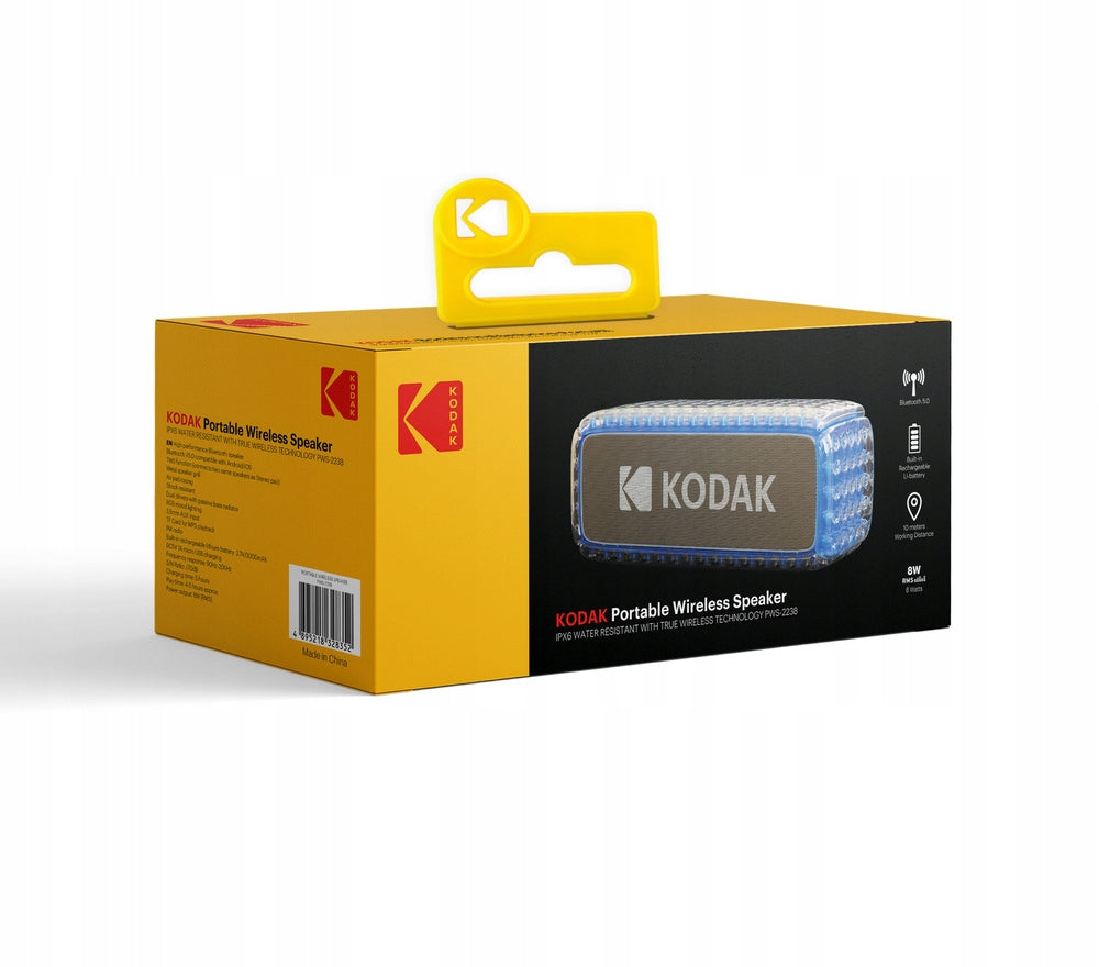 KODAK PWS-2238 Mobile Speaker FM Radio TWS AUX Micro SD BT Blue Packaging status original