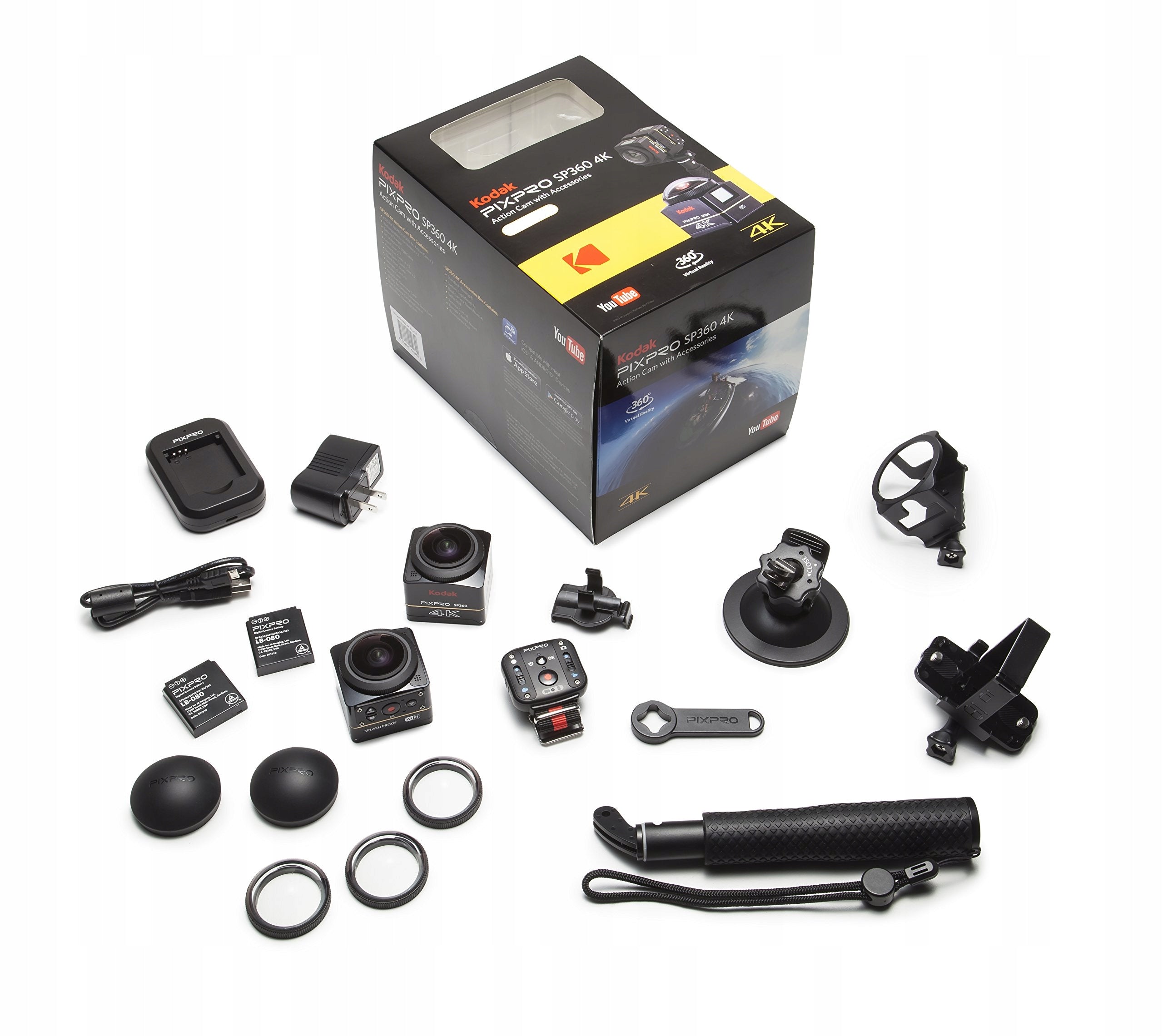 KODAK PixPro Action Camera 4K SP360 Dual Set Model DVC-SP360