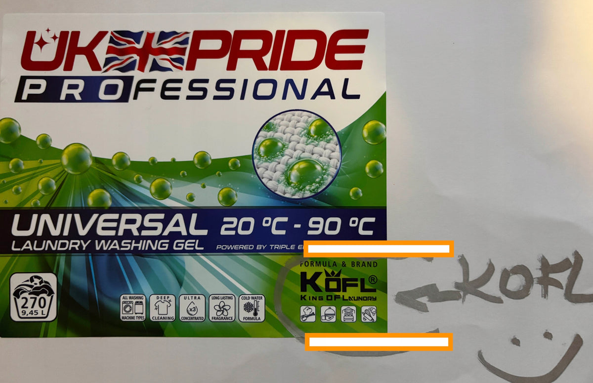 KOFL UNIVERSAL WASHING GEL UNIVERSAL 9.45L PRIDE OF ENGLAND PRIDE IS BACK! Packaging status original
