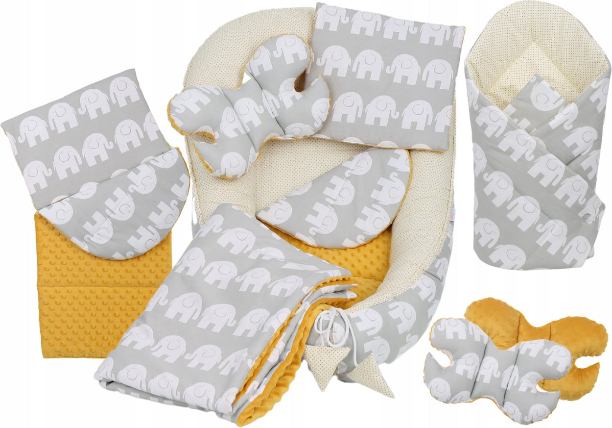 Babynest mit Zubehör Babymam, gelb, 0-24 Monate 