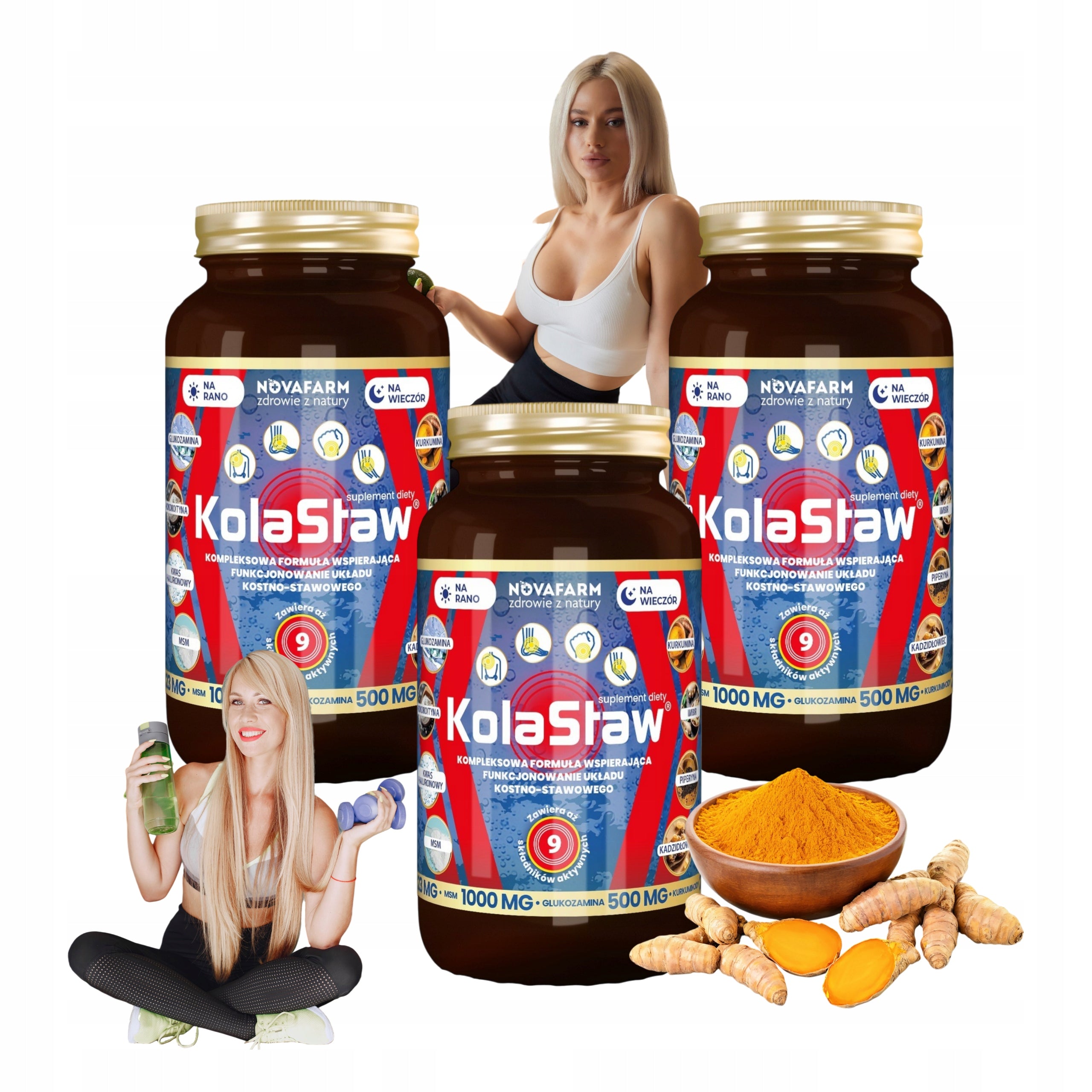 KOLASTAW 100 Bone Capsules Joints GLUCOSAMINE CHONDROITIN TURMERIC
