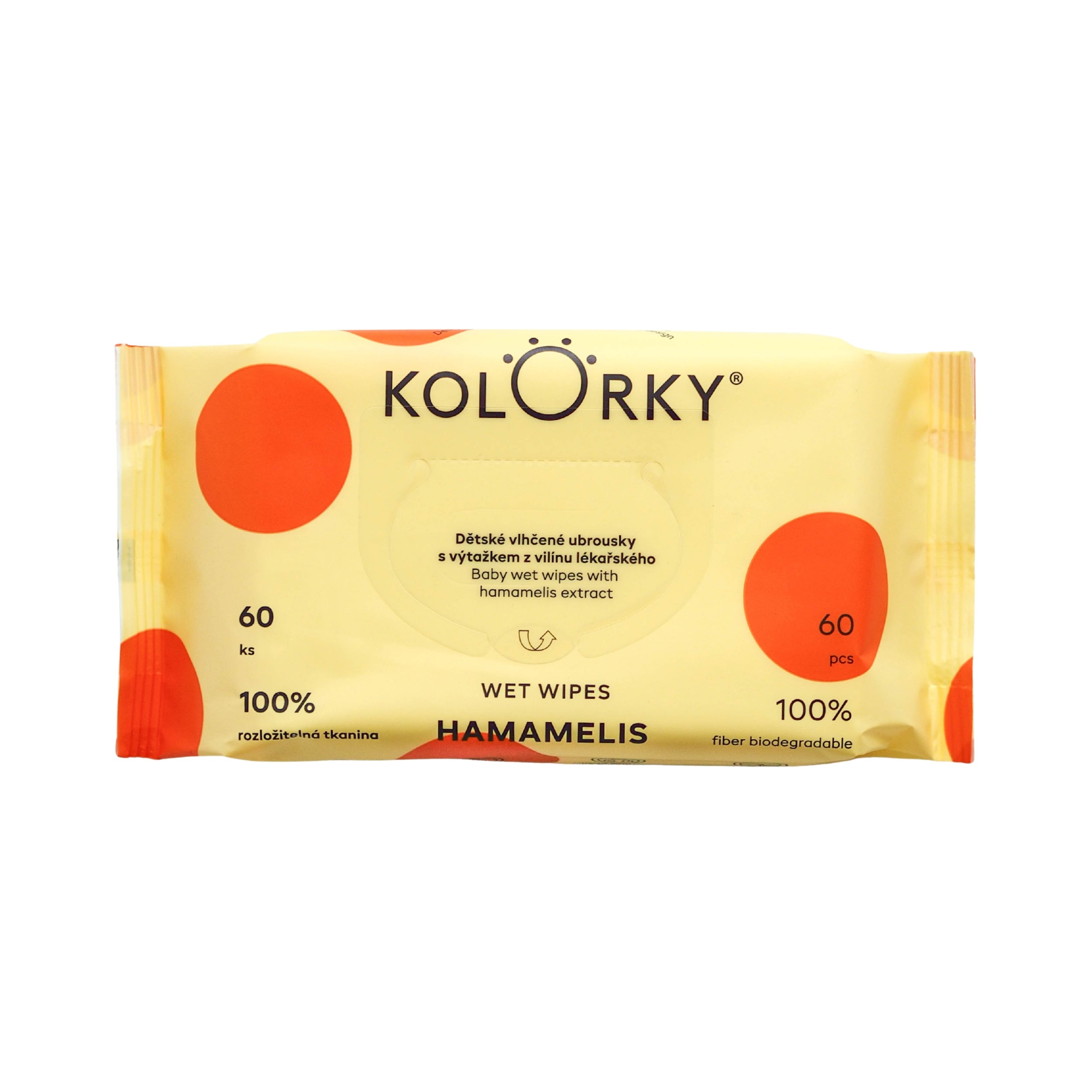 KOLORKY WET WIPES Witch hazel 60 pcs