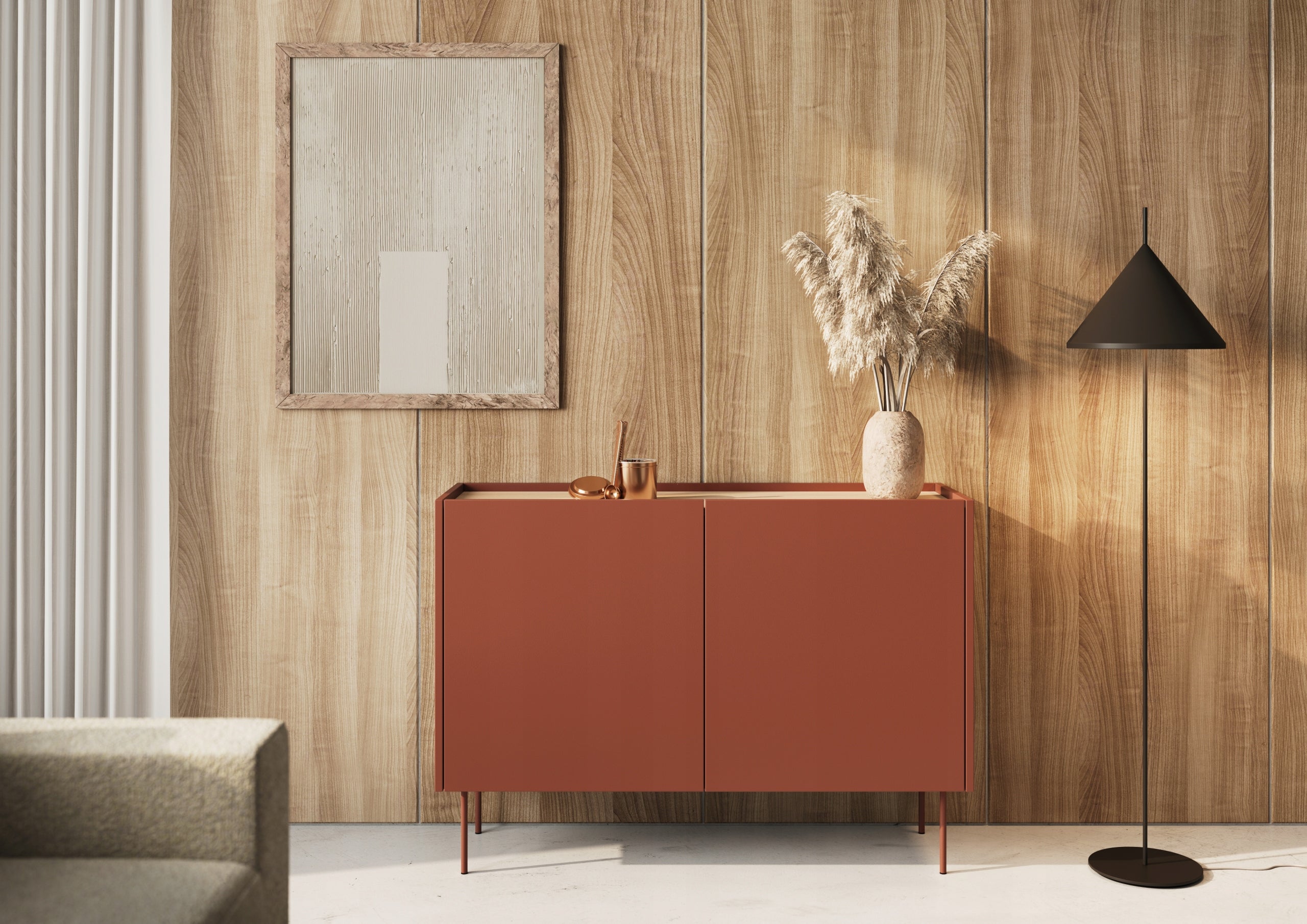 Kommode Bogart Desin 120, rot 
